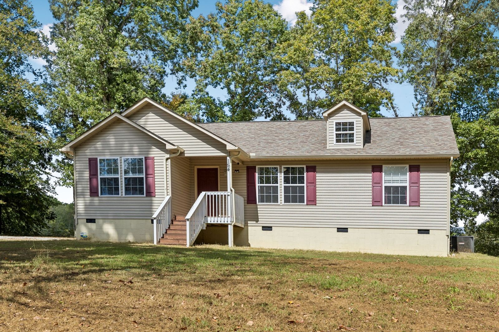 154 E Beasley Rd front exterior, Lawrence County TN home for sale