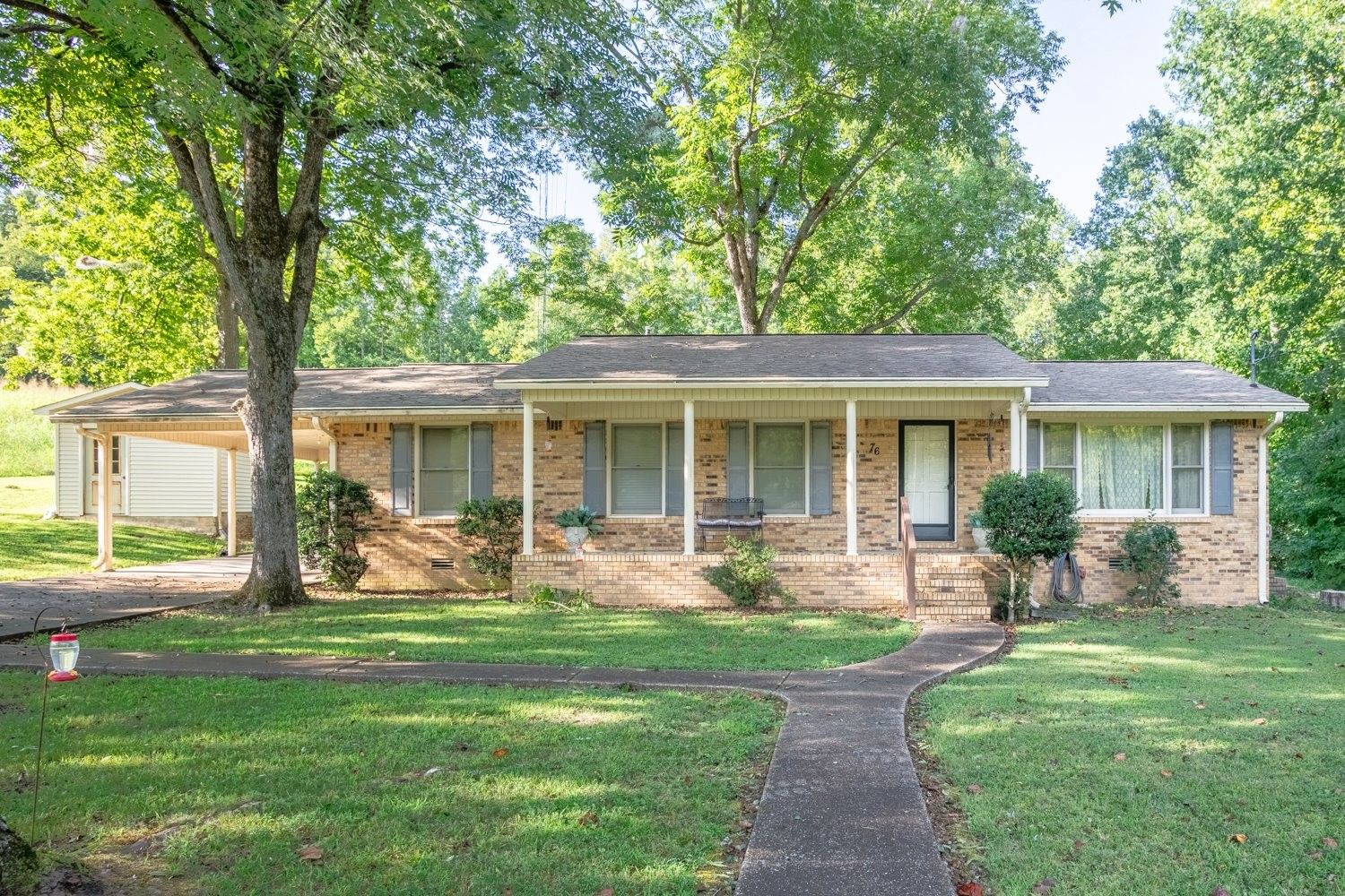 76 Shoally Branch Rd front exterior, Lawrence County TN home for sale
