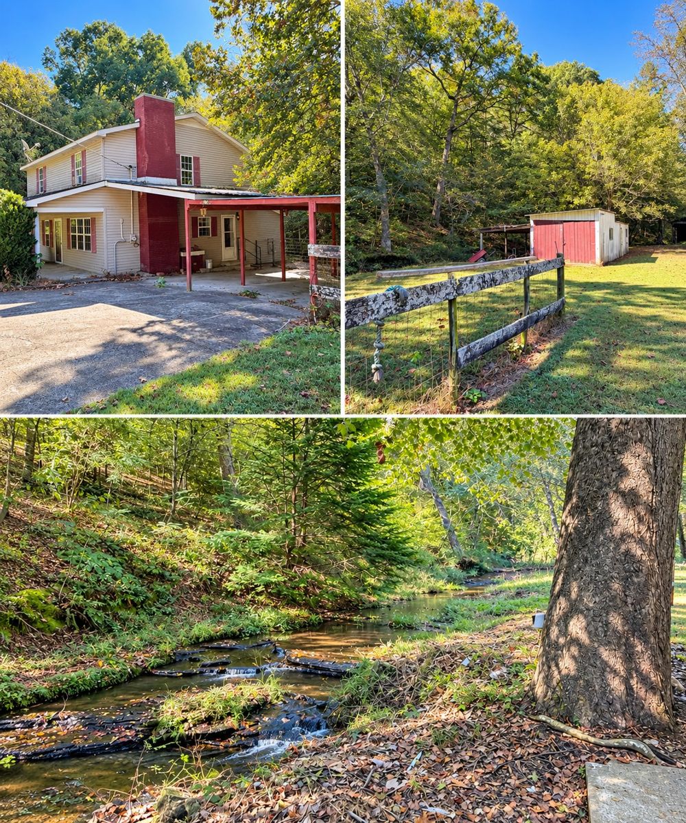933 Weakley Creek Rd front exterior, Lawrence County TN home for sale